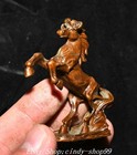 2 4  old Chinese Dynasty Bronze Fengshui Zodiac Year Animal Horse Statue