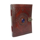 7  Leather Journal With Clasp   Stone Writing Pad Blank Notebook Handmade Not   