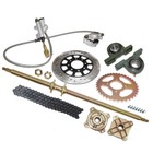 29  32  44  Go Kart Rear Live Axle Kit  Sprocket hub brake Assembly chain disc