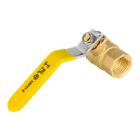 Efield 1 2     1 2  Female Thread Npt Ball Valve Yellow Lever Brass Lead Free