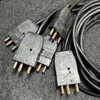 Stage Pin Male To Powercon Blue Female Adapter 6ft Cable Lot Of 5 Stagepin
