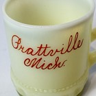 Prattville Michigan Mi Uranium Antique Custard Glass Souvenir Trinket Mug Cup