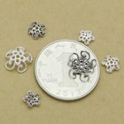925 Sterling Silver Spiral Bead Cap Flower Spacer For Bracelet 6mm 8mm 10mm