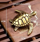 Brass Turtle Figurine Small Animal Statue Table Office Home Decoration Toy Gifts