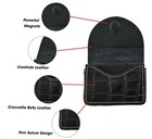 Crocodile Black Business Id Credit Card Wallet Holder Pocket Case Purse