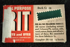 Rit Fabric Dye Dark Green Color All Purpose Open Box Vintage Antique Stock