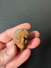 Vintage Tiny Folk Art Clay Head Made In Mexico Stamp