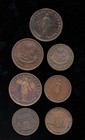 Bank Montreal Upper Canada 1850 Quebec 1852 New Brunswick 1843 Penny Half Tokens