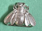 Vintage 1975 Mimi Di N Signed Fly Bug Belt Buckle In Silver Tone