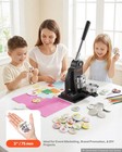 Vevor Button Maker Machine 3    75mm Pin Maker With 500pcs Button Parts Black