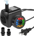 Submersible Water Fountain Pump 15w With Led Lights Aquarium Fish Tank Water    