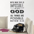 Bible Quote Stickers Matthew 19 2 Vinyl Wall Art Home Decal Bedroom Decoration