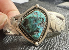 Navajo Sterling Silver With Turquoise Cuff Bracelet