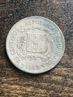 1987 Dominican Republic 25 Twenty Five Centavos Human Rights Actual Coin Tc4781 