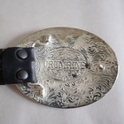 Crumrine Western Concho Belt Buckle Silver Gold Floral Filigree Leather  G2u