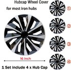 16  Set Of 4 Wheel Covers Snap On Hubcaps Full Hub Caps Fit R16 Tire   Steel Rim