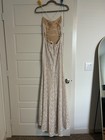 Dave   Johnny Sz 1 2 White Lace Spaghetti Strap Bridal Wedding Dress W bra Cups