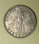 Philippines 20 Centavos 1918-s Silver Coin High Grade Uncleaned