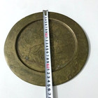 Antique Round Solid Brass Tray Manqousha Decor