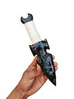 Handcrafted Obsidian Moon Dagger    10 Inch Unique Decorative Blade    crystal Knife