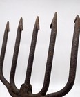 Fisherman Five Tine Fish Eel Frog Gig Spear Head Cast Iron Primitive Antique
