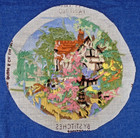 Briggs   Co Cottage Long Stitch Completed Finished Needlepoint Round 10 