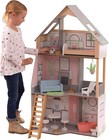 Kidkraft Alina Wooden Dollhouse With Accessories And Furniture  3-tier Play Set 
