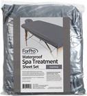 Waterproof Massage Table Cover Set Spa Treatment Sheet With Face Rest Cover Grey