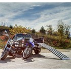 Single 12  Folding Chopper Cruiser Motorcycle Loading Ramp 1 000 Lb Capacity By
