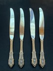  4  Wallace Rose Point Sterling Silver Large Dinner Knife 9    Long