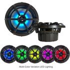 2x Enrock Em265rgb 6 5  120w Marine 2way Multicolor Led Speakers  Chrome Grilles