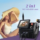 2in1diodelaser Hair Removal Tattoo Pigment Removal Beauty Machine 808 755 1064nm