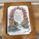 Vtg Framed Cross Stitch Art The Path To A Friend   s House Is Never Long 6x8 In
