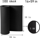 5mm Eva Foam Sheets Roll 16x59in Black For Cosplay Diy 90kg m3   High Density  H