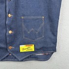 Vintage 80s Wrangler Denim Vest Men   s Large Blue Western Blanket Lined Vl201nv