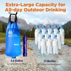 Water Filter Straw With 6l Gravity Bag 4xcollapsible Water Pouch Water Purifier