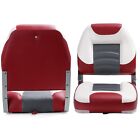 Northcaptain White red charcoal Low Back Folding Boat Seat  2 Seats
