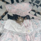 Vintage Mayfair Newborn Baby Girl Pink Green Floral Dress Spring Summer