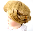 Wig Doll Size 9-11 Light Golden Brown Braided Chignon Updo 