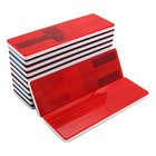 Stick-on Trailer Reflector  Reflective Self-adhesive screw Mount Red 12pcs