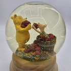 Disney Classic Pooh Piglet Vintage Music Snow Globe  apple Collection  Michel 6 