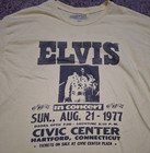 Elvis In Concert Hartford Ct Aug 21 1977 Graphic T Shirt Yellow Men s Xl