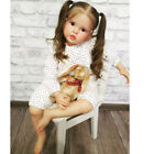 Finished Reborn Baby Doll 30  Girl Toddler Yellow Long Hair Rooted Handmade Gift