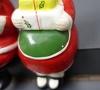Vintage Christmas 2pc pair Santa mrs  Claus 4  Kissing Salt Pepper Shakers Japan