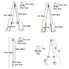 Uimoso Tow Chain J Hook 5 16   2  3  10  V-chain Bridle W  15  Large R T J Hooks