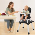 Aileekiss 8 In 1 Baby High Chair  Toddler Dining Booster Seat For Eating  Black