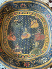 Large Antique 19th-century Indian Market Tray mughal-inspired Hand Painted Decor
