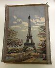 Vintage Eiffel Tower Tapestry 12x18 Made In France