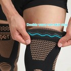 1pc Copper Compression Knee Sleeves  Stretchable Full Leg Support Knit Fabric Kn
