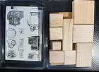 Stampin Up Travel Post Luggage Vacation Wood Rubber 9 Stamp Set Camera Key New